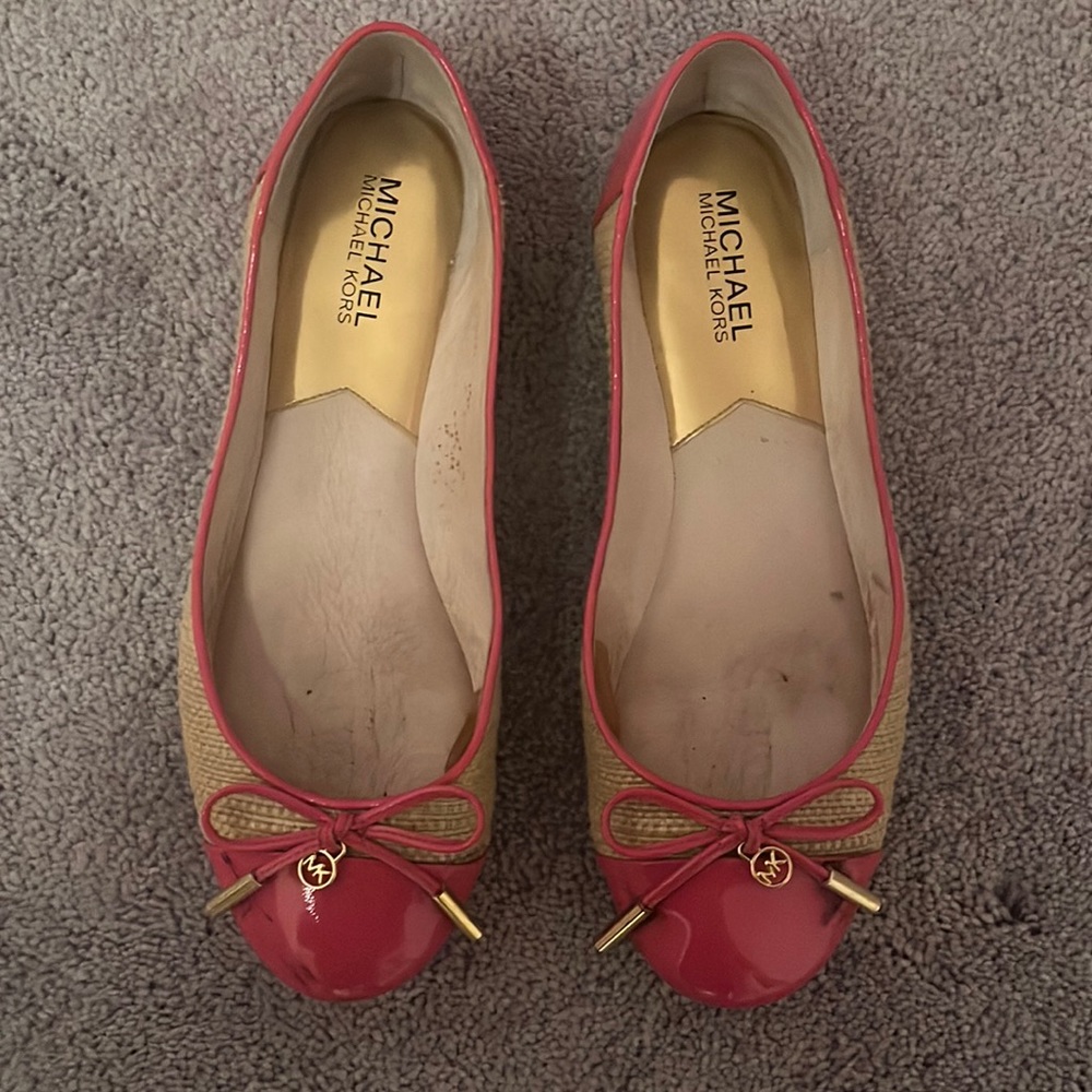 Worn Wicker Michael Kors Flats size 7
